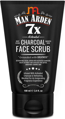 

Man Arden 7X Activated Charcoal Face Scrub 100ml - Infused with Vitamin C & Menthol Scrub(100 ml)