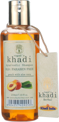 

Vagad's Khadi Peach With Aloevera Shampoo S.L.S And Paraben Free(210 ml)
