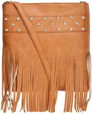 

Talat Fashion Women Casual Tan PU Sling Bag