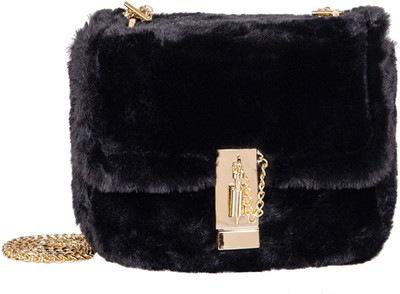 

peaubella Women Evening/Party, Formal Black Synthetic Fabric Sling Bag