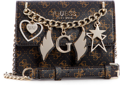 

Guess Women Evening/Party Brown PU Sling Bag
