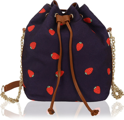 

Kleio Women Casual Blue Canvas Sling Bag
