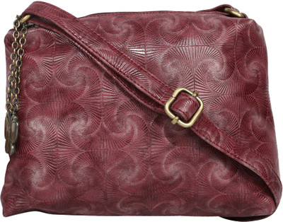 

Butterflies Women Casual Maroon PU Sling Bag