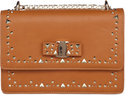

Miss CL Women Casual Brown Leatherette Sling Bag