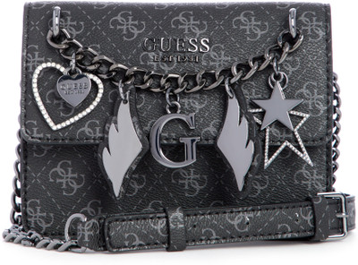 

Guess Women Casual Black PU Sling Bag