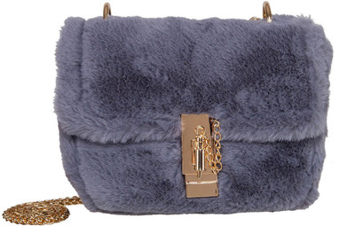 

peaubella Women Evening/Party, Formal Grey Synthetic Fabric Sling Bag