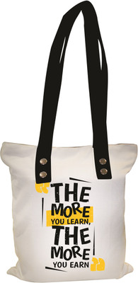 

Astara Women Evening/Party, Casual, Formal White Canvas Tote