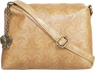

Butterflies Women Casual Yellow PU Sling Bag