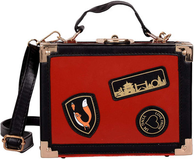 

MultiZone Women Casual Red PU Sling Bag