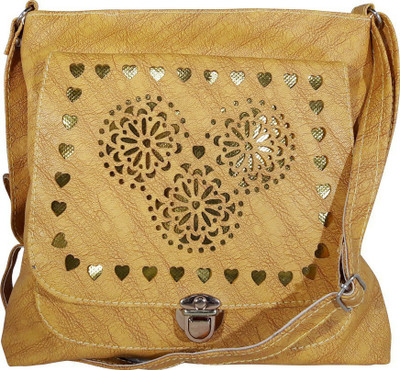 

Rainylia Girls Casual, Formal, Sports, Evening/Party Yellow Synthetic Leather Sling Bag