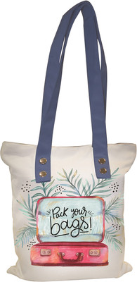 

Astara Women Evening/Party, Casual, Formal White Canvas Tote