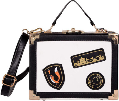 

MultiZone Women Casual White PU Sling Bag