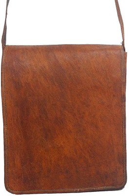 

dzcollections Men & Women Casual Brown Genuine Leather Sling Bag