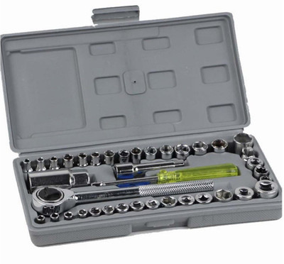 Wishpool 40pc Multi Purpose Combination Socket Wrench Set Ratchet Screwdriver Set (Pack of 40) Combination Screwdriver Set(Pack of 40)