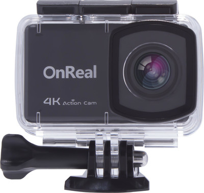 

OnReal B1ACTION 4K 2.45 Touch Display with Wrist Controller, 170 Degree Wide View Angle Anti Shake, Two Battery and 32GB Memory Card Sports and Action Camera(Black, 16 MP)