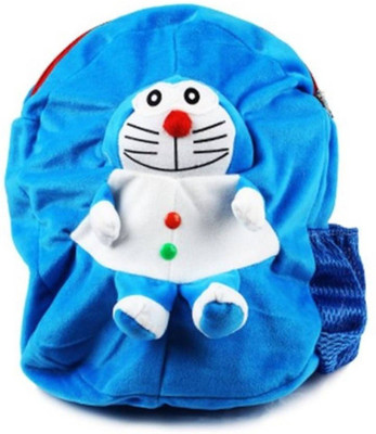 ToyKing Doraemon Character Blue School Bag For Baby - 30.7 cm(Blue, White)