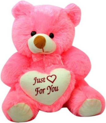 

Balaji Teddy 2 Feet Just For You heart Teddy Bear Huggable And Loveable For Someone Special - 60.1 cm(Pink)
