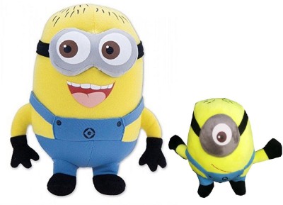 

kaykon Combo of Despicable Me MInion Soft Toy 15 inch and Cute 8 inch Small 1 Eyed Minion Stuffed Plush Toy For Kids/ Birthday Gift for Kids - #BestDealonFlipkart - Premium Quality - 15 inch(Multicolor)