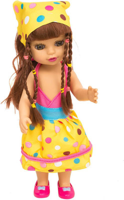 

Baybee Cute Looking Doll For baby Soft Plush Girl Toy | Doll for Toddlers & Infant Girl kids Toys | Doll Suitable for 3 years olds and up Year Olds Kids - 34 cm(Yellow)
