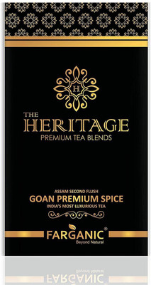 

FARGANIC THE HERITAGE GOAN SPICE TEA- India's Most Premium and Luxurious Tea Series - 15 Tea Bags Cardamom, Ginger Black Tea Bags(15 Bags, Box)