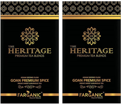 

FARGANIC Combo of The Heriage Goan Spice Tea India's Most Premium and Luxurious Tea Series - 30 Tea Bags Cardamom, Ginger Black Tea Bags(30 Bags, Box)