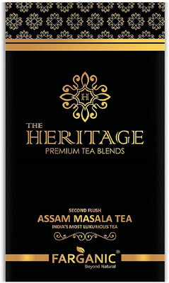 

FARGANIC THE HERITAGE ASSAM MASALA TEA- India's Most Premium and Luxurious Tea Series - 15 Tea Bags Cinnamon, Cardamom, Ginger, Black Pepper Black Tea Bags(25 Bags, Box)