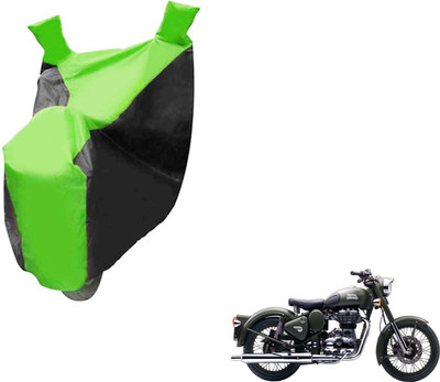 NIKS Two Wheeler Cover for Royal Enfield(Battle Green, Black, Green)