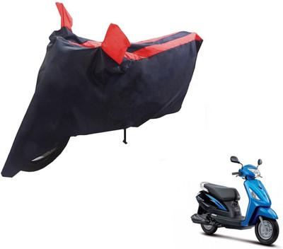 NIKS Two Wheeler Cover for Suzuki(Zeus, Black, Red)