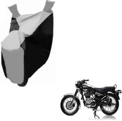 NIKS Two Wheeler Cover for Royal Enfield(Electra Delux, Black, Silver)