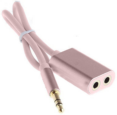 

ShopyBucket Headphone Audio Splitter Cable for Multiple Phones(Earphone Splitter Cable Adapter ) () Headphone Extension(Compatible with Mobile, Rose Gold)