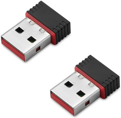 

Lascom India HIGH SPEED 450 MBPS Terabyte Wifi Dongle 802.11n WiFi 2.4GHz Small wifi reciever Wireless Wi-Fi Mini USB Dongle Receiver (Pack of 2) USB Adapter(Black)