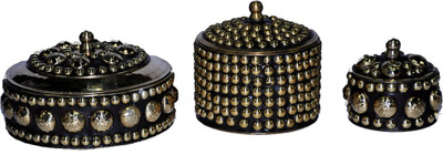 

creative group sindoor box jewellery box,sindoor box Vanity Box(Gold, Brown)