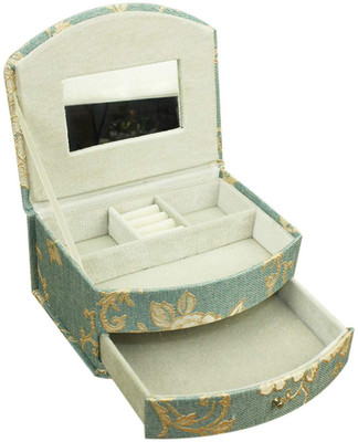 

AVMART Blue Floral Fabric Wood Cosmetic, Makeup, Jewellery, Storage Travel Organizer Vanity Box, Gift, Home Decor, Utility Box MAKEUP Vanity Box(Blue)