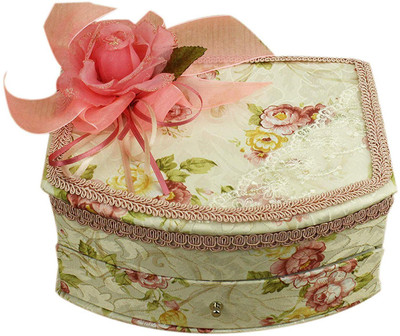 

AVMART Pastel Green Pink Floral Fabric Wood Cosmetic, Makeup, Jewellery, Storage Travel Organizer Vanity Box, Gift, Home Decor, Utility Box (16x21 cm) V-3 Makeup box, Jewellery box, Cosmetic Vanity Box(Multicolor)