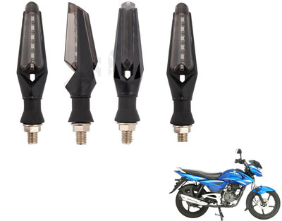 MOCKHE Front, Rear LED Indicator Light for Bajaj XCD 135cc(White)