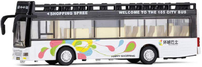 

DD RETAIL Die Cast Double Decker Metal City Bus Toy with Light and Sound(Multicolor)