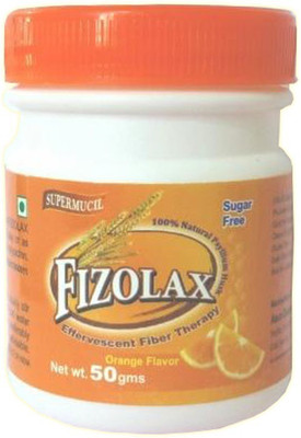 

SUPERMUCIL Fizolax: Psyllium Effervescent: 50 Gms Orange Flavor Sugar Free(50 g)