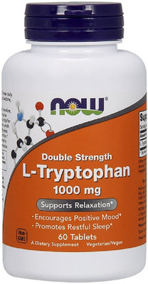 

Now Foods L-Tryptophan, Double Strength, 1,000 mg, 60 Tablets(60 No)