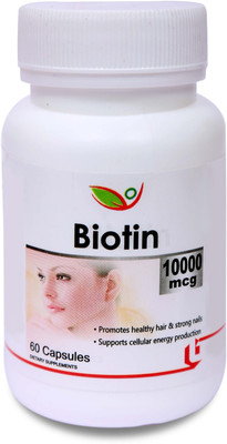 

Biotrex Nutraceuticals Biotin 10000mcg for Hair, Skin and Nails(60 No)