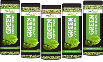 

FARGANIC 100% Cert. Organic Premium Arabica Green Coffee Beans For Fast Weight loss. 1 Kg(1000 g)