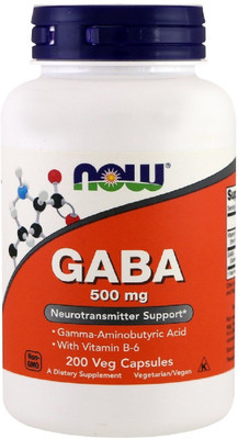 

Now Foods GABA, 500 mg, 200 Capsules(200 No)