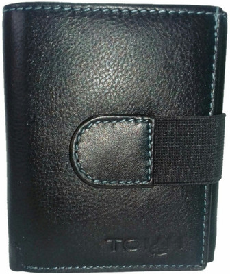 

TOUGH Men Black Genuine Leather Wallet(11 Card Slots)