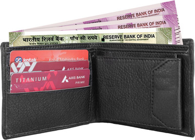 

MenStylam Boys Tan Artificial Leather Wallet(9 Card Slots), Black