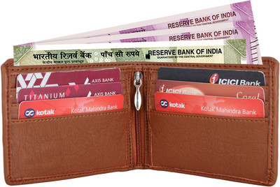

MenStylam Men Tan Artificial Leather Wallet(6 Card Slots)