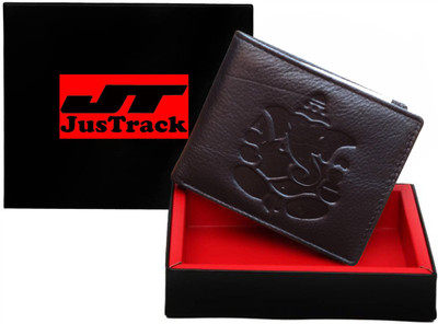 

Justrack Men Brown Genuine Leather Wallet(2 Card Slots)