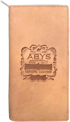 

ABYS Women Tan Genuine Leather Wallet(12 Card Slots)