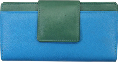 

Trishikha Girls Blue Genuine Leather Wallet(14 Card Slots)