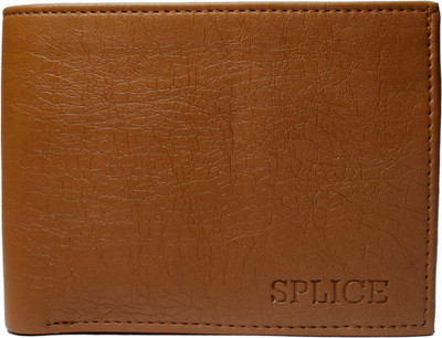 

SPLICE Men Tan Genuine Leather Wallet(5 Card Slots)