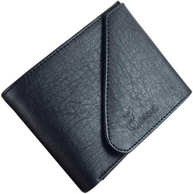 

Quetzal Men Casual Black Genuine Leather Wallet(5 Card Slots)