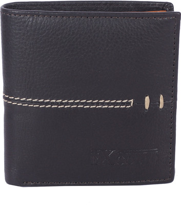 

eXcorio Men Black, Tan Genuine Leather Wallet(7 Card Slots)